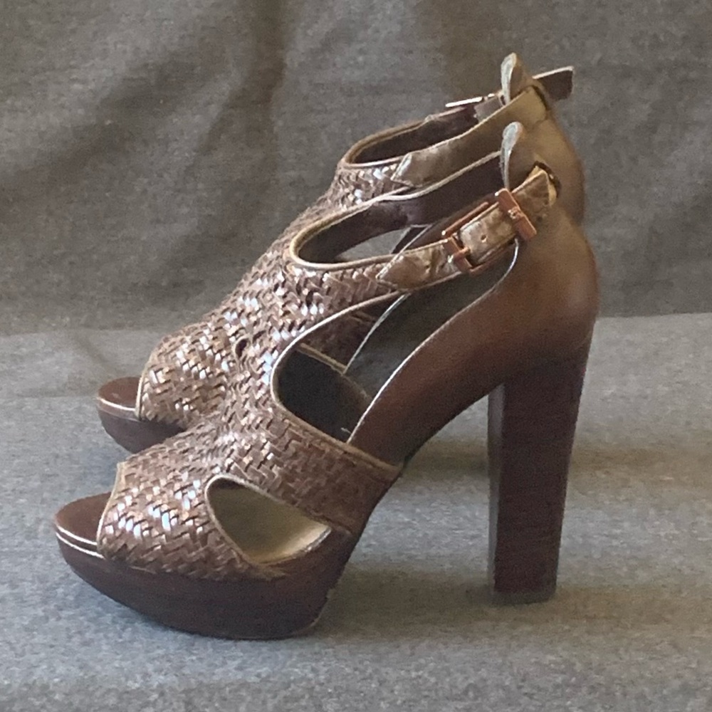 Elliott Lucca Brown Leather High Heels